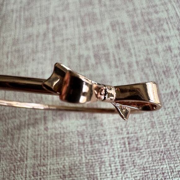 KATE SPADE Love Notes Rose Gold Hinged Bow Bangle Bracelet - Picture 3 of 6